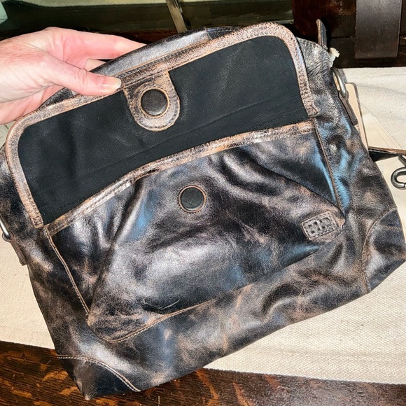 NWT Bed Stu Leather Greenway Handbag Crossbody Bag Black Lux MSRP $265 - Picture 8 of 15